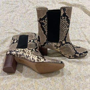 JCrew Snakeskin Boots size 7.5